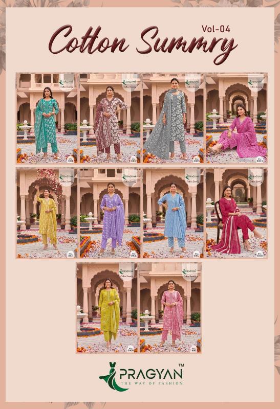 PragyanTM cotton summry vol 4 wholesaler kurti and dress material hyderabad